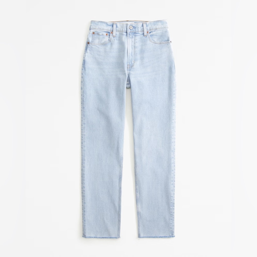 Abercrombie & Fitch Jeans Curve Love The Mom High Rise Light Wash Size 30/10R